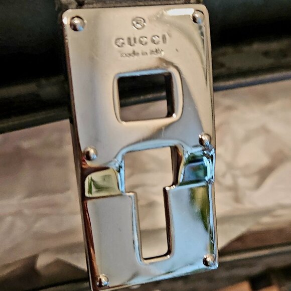 Authentic Gucci Monogram Bullet Satchel Handbag with Bamboo Accent & Dust Bag - Picture 10 of 16